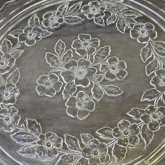 Vintage Apple Blossom Sovereign House Footed Cake Plate 11.5” Serving Plate - Picture 2 of 4